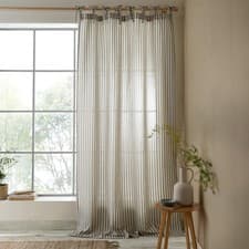 Image of Pineapple Elephant Zanzibar Woven Stripe Voile Curtain Panel
