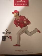 Image of 2023 HALLMARK KEEPSAKE ORNAMENT  **ANGELS SHOHEI OHTANI On Fire Awesome MLB