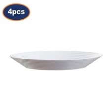 Image of Soup Plate Luminarc Harena Opal Glass 23cm Pasta Serving Dish 4pc Microwave Safe