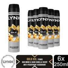 Image of Lynx XXL 72-Hour Sweat Protection Anti-Perspirant Deodorant 6x250ml