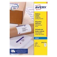 Image of Avery Inkjet Address Labels QuickDRY 99.1x33.9mm 16 Per Sheet White (Pack of