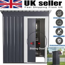 Image of 5 x 3ft Metal Garden Shed Outdoor Tool Storage Organizer Small House Deep Heavy