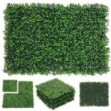 Image of 18PCS Artificial Boxwood Panel Hedge Panels Grass Topiary Green Wall Mats Decor 