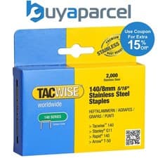 Image of Tacwise 1216 140 Series 8mm Staples Stainless Steel - 2000 Pack - Type T50 G