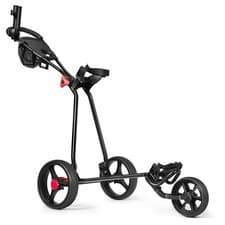 Image of Folding Golf Pull Trolley 3 Wheels Golf Push Cart lightweight Golf Bag Holder