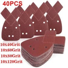 Image of 40PCS Mixed Mouse Sanding Sheets For Black and Decker Palm Sander Pads Sandpaper
