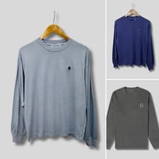 Image of Ex Carhartt Nelson Tee Men's Cotton Loose Fit Crew Neck Long Sleeve T-Shirt