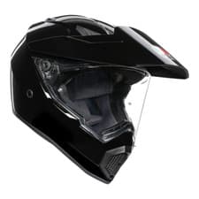 Image of AGV AX9 SOLID BLACK MOTORCYCLE QUAD TRAILS DAKAR OFF ROAD ADVENTURE CRASH HELMET