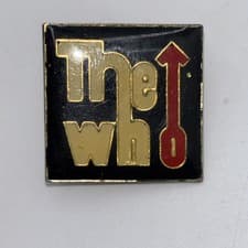 Image of Vintage 1980s The Who Enamel Pin Band Logo Hat Pin Lapel Pin Square Arrow