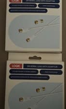 Image of 2 LOGIK Male Aerial Cable - 2m with Female to Female adapter (L2AERA15) - White