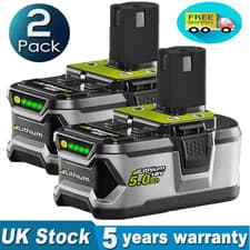 Image of 2X New 5.0Ah P108 18V Li-Ion Battery for Ryobi ONE+ RB18L40 RB18L50 P104 P102