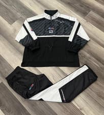 Image of Puma BMW Motorsports Men's Tracksuit Black White Windbreaker Jacket L Pants S