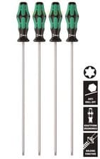 Image of WERA 4 Piece T20-T30 Kraftform Hold Function 300mm Torx Screwdriver Set, 028074