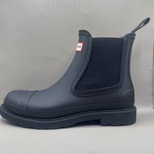 Image of Hunter Men's Commando Chelsea Boots - Black - UK10/US11/EU44- New