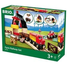 Image of BRIO 33719 Farm Railway Set Wooden Toys
