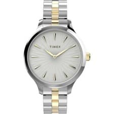 Image of Ladies New Stunning Timex Peyton Bi Colour Gold & Steel Watch TW2V06500
