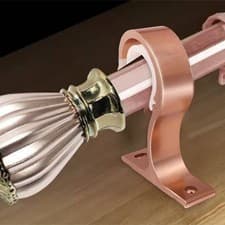 Image of Aluminum Bracket Set of 6 for Ceiling Mounting Curtain Rods with Screws