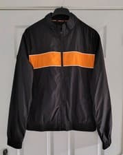 Image of Superdry Mens Academy Clubhouse Jacket Black Orange Premium Label - UK Mens XL