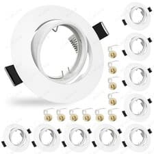 Image of 10 Pack LED Recessed Ceiling Light GU10 Round Downlight Fixed Spotlight Fitting