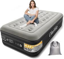Image of OlarHike Single Airbed XL , Inflatable Air Mattress with Built-in Pump, Blow Up.