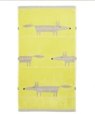 Image of Scion Mr Fox Bath Sheet 90x150cm -Citrus /Grey (New)