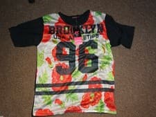 Image of NEW LADIES BROOKLYN 96 VARSITY TOP WOMEN NEW YORK BAGGY OVERSIZE TSHIRT S M L XL