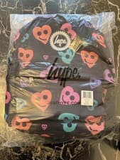 Image of Hype Black Heart Smile Iconic Backpack Brand New with Tags