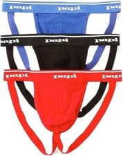 Image of Papi Men's Premium Cheeky Butt-flaunting Cotton Jock Strap,  Pack of 3 Large