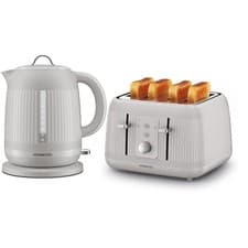 Image of Kenwood Dawn 1.7L 3000W Electric Jug Kettle & 4 Slice Toaster Cream Oatmeal Set