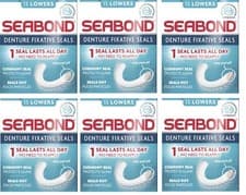 Image of SeaBond Gum Denture Fixative Seals Sea Bond Original  15 Lowers Pack - 6