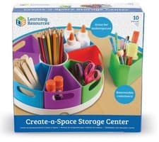 Image of Learning Resources Create-a-Space Storage Center Desk Organizer for Kids, 10pcs