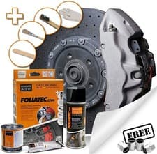 Image of SILVER Car Brake Caliper Paint Lacquer Kit Heat Resistant FOLIATEC FT2172+CP