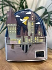 Image of Loungefly Harry Potter Hogwarts Castle Glow-in-the-Dark Mini Backpack