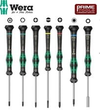 Image of Wera Kraftform Micro Precision Screwdrivers, Choose Slotted,Phillips,Pozi,Hex,TX
