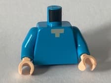 Image of LEGO MINECRAFT part - STEVE TORSO light blue FROM 21162