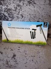 Image of Superdrug Walking Stick Lightweight Adjustable Folding Black walking Stick New