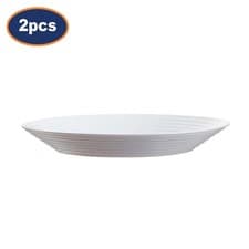 Image of Soup Plate Luminarc Harena Opal Glass 23cm Pasta Serving Dish 2pc Microwave Safe