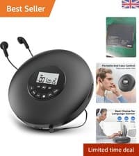 Image of Lightweight Discman CD Player with Programmable Tracks - Perfect for Travel