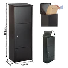 Image of Parcel Delivery Drop Box Large Metal Lockable Outdoor Delivery Post Box Storage