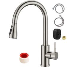 Image of 360° Kitchen Sink Mixer Taps Pull Out Spout Spray Single Lever Modern Mono Tap
