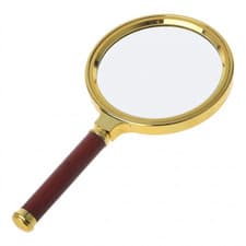 Image of 10X Handheld Magnifying Glass 60mm 70mm 80mm Retro Handle Portable Loupe UK