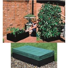 Image of Mini Raised Garden Grow Bed with Frame Vegetable Planter Winter Cover