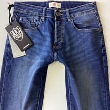 Image of BNWT Men's 883 Police NATIVE REGULAR SLIM Blue Jeans Size 30 R W30 L32 (430E)