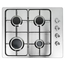 Image of electriQ 60cm 4 Burner Gas Hob - Stainless Steel EQGH604SS