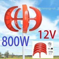 Image of 5 Blades Wind Turbine Generator 800W Lantern Windmill 12V MPPT Charge Off-Grid