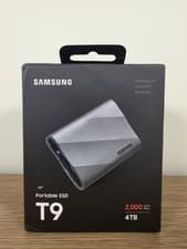 Image of Samsung T9 4TB USB-A Portable External SSD - Black (MU-PG4T0B/EU)