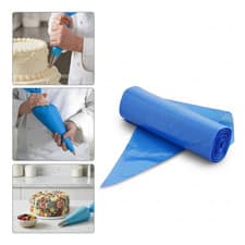 Image of Disposable Icing Piping Bag Non Sticky Savoy Cake Decoration Pastry Bag Blue 21”