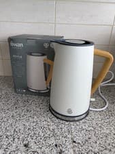 Image of Swan SK14610WHTN Nordic Cordless Jug Kettle with Fast Boil Technology, White