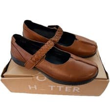 Image of Hotter Shake II Women’s Mary Jane Shoes Brown Tax Leather Size UK 6.5 New