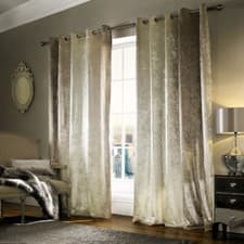 Image of New KYLIE MINOGUE Natala Cream Beige 66x54in Eyelet Ring Top Lined Curtain Pair